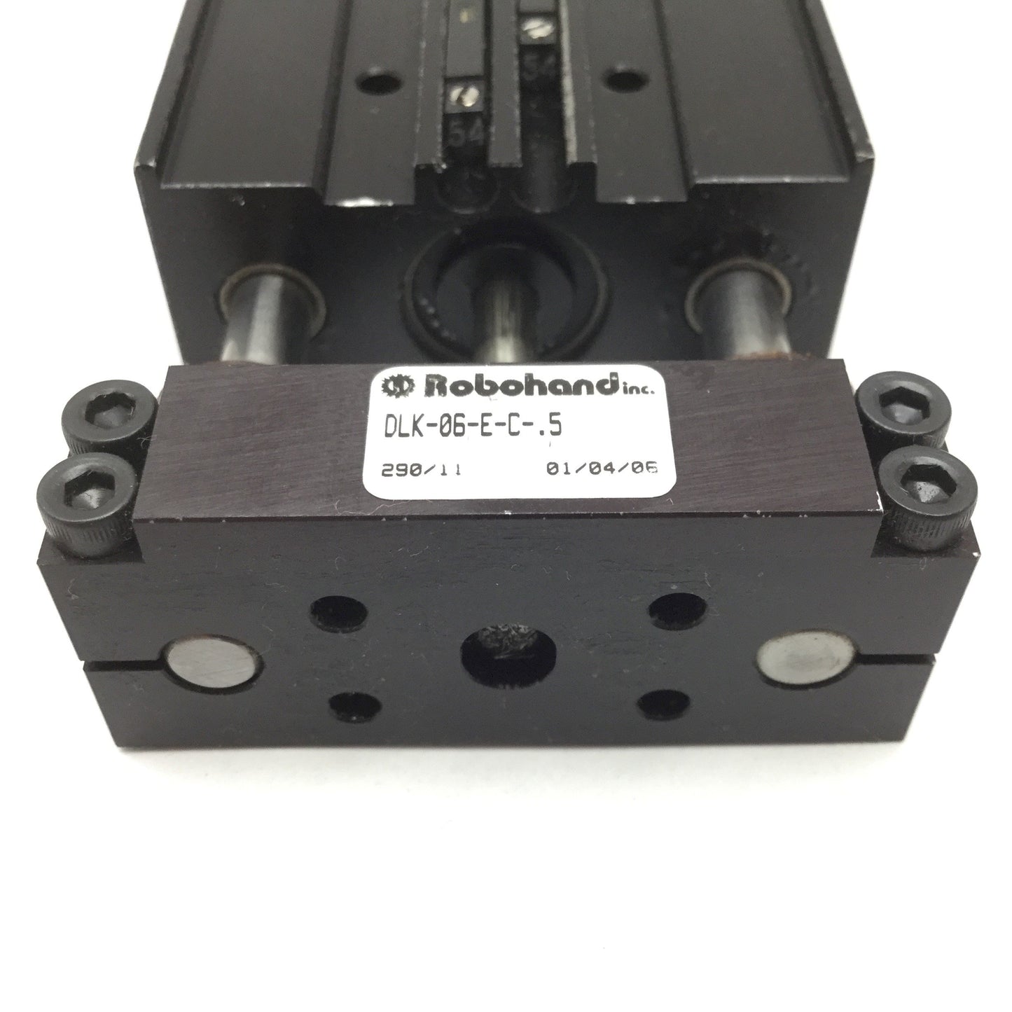 Used Robohand DLK-06-E-C-.5 Guided Cylinder, Stroke: 0.5", With 2x Position Sensors