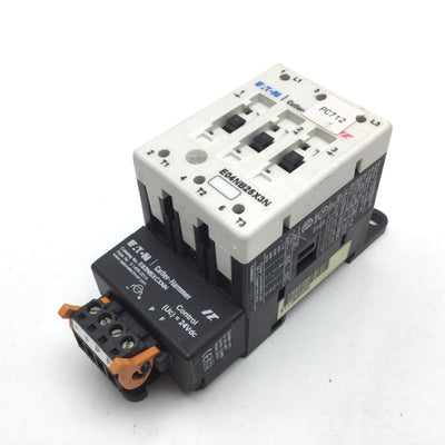 Used Eaton E04NB25X3N Contactor Starter With E02NBXCXNN 24VDC Coil, 600VAC 25A 3-Pole