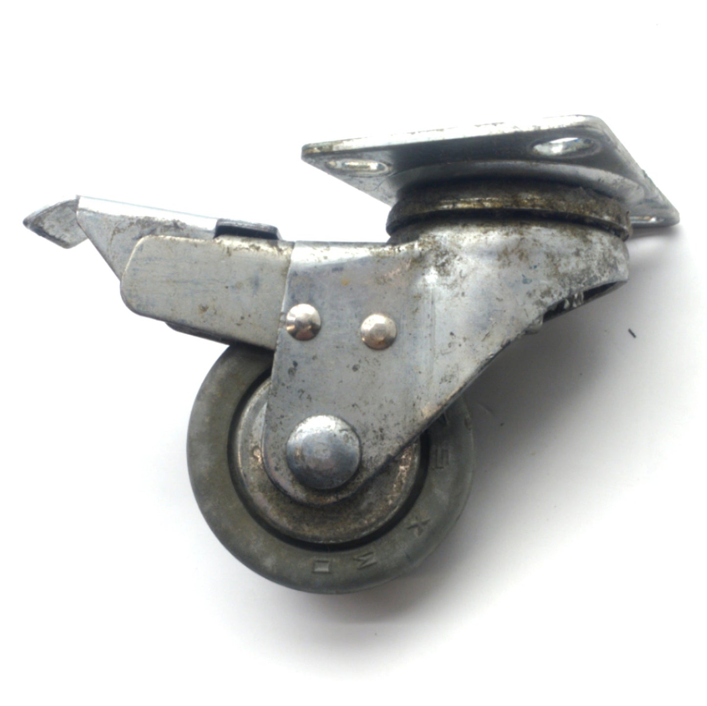 Used Lot of 4 Swivel Caster, 75mm Diameter 30mm Wide Wheel, Breaks, 75x55mm C2C Mount