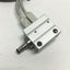 Used SMC CDUJB6-4D Mini Free-Mount Cylinder, 6mm Bore, 4mm Stroke, 0.7MPa w/Switches