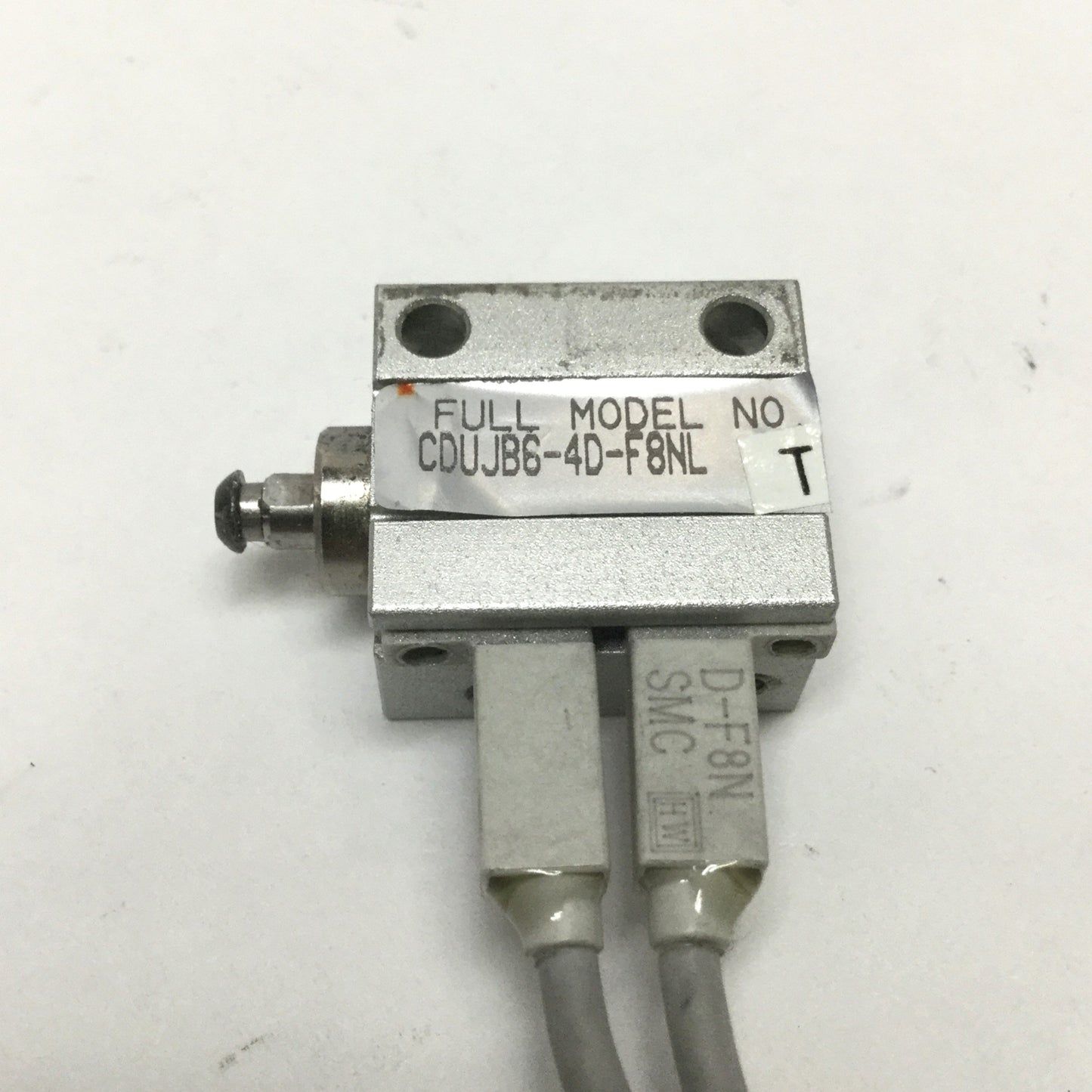 Used SMC CDUJB6-4D Mini Free-Mount Cylinder, 6mm Bore, 4mm Stroke, 0.7MPa w/Switches