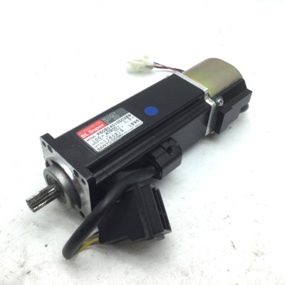 Used SANYO DENKI P50B04010DCXS9 BL SUper P5 AC Servomotor, Gear Shaft, 100W 200VAC 1A