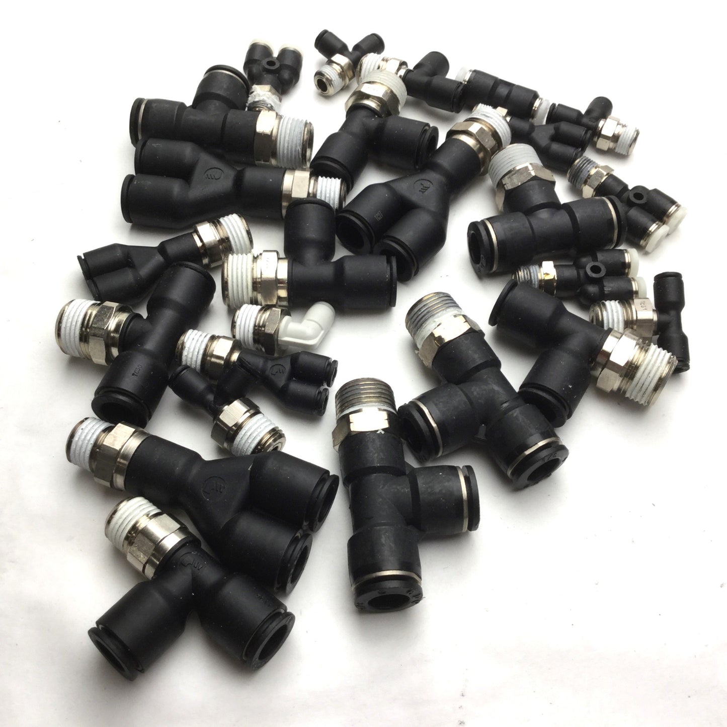 Used Lot of 25 Miscellaneous Assorted Connectors/Fittings, See Pictures for Details