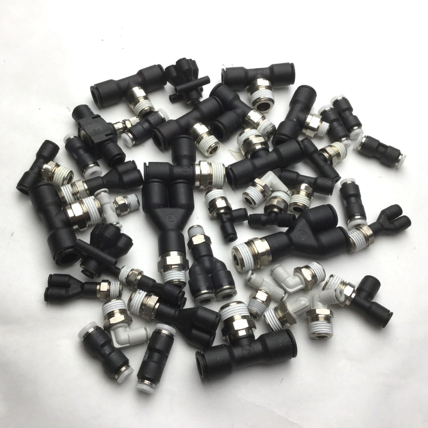 Used Lot of 40 Miscellaneous Assorted Connectors/Fittings, See Pictures for Details