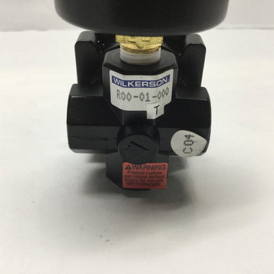 Used Wilkerson R00-01-000 Mini Pressure Regulator 1/8" NPT Ports w/ 160psi Gauge