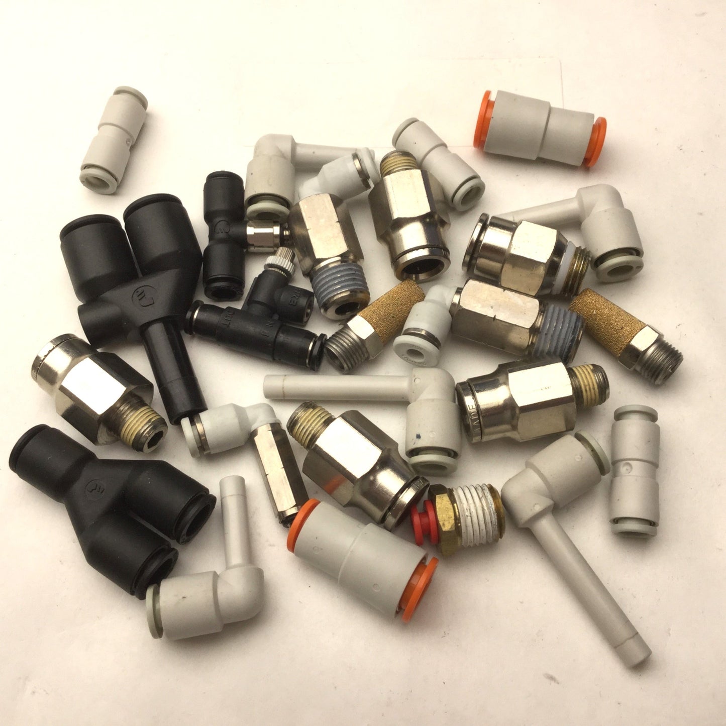 Used Lot of 25 Miscellaneous Assorted Connectors & Fittings, See Pictures for Details