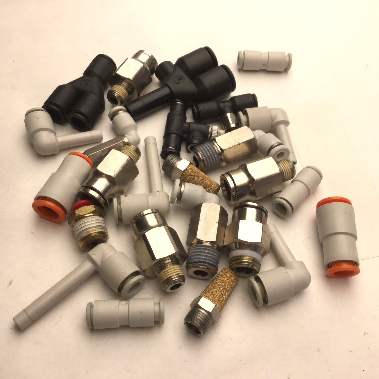 Used Lot of 25 Miscellaneous Assorted Connectors & Fittings, See Pictures for Details