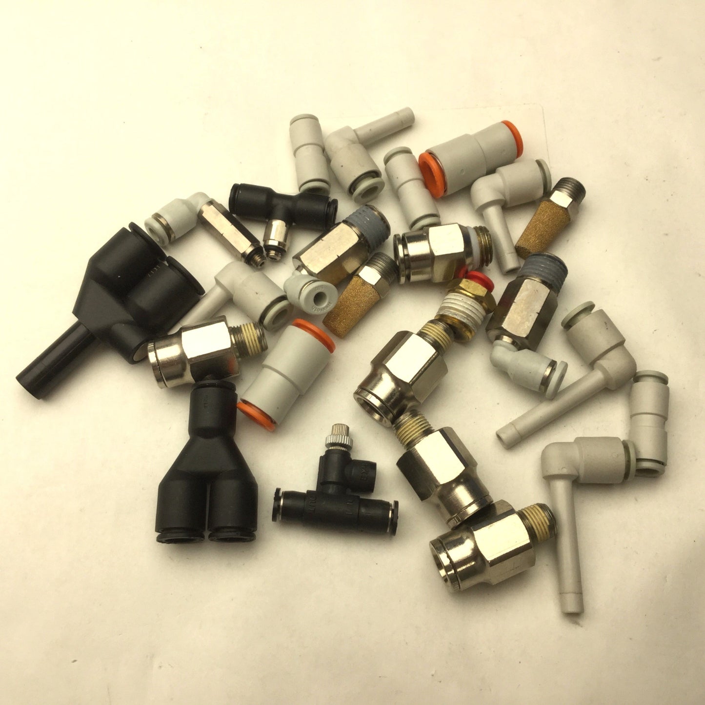 Used Lot of 25 Miscellaneous Assorted Connectors & Fittings, See Pictures for Details