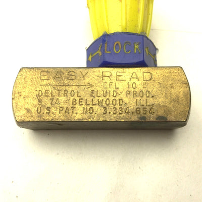 Used Deltrol EFL 10 B Easy Read Brass Flow Control Valve, 1/8" NPT, Range: 0-4