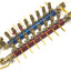 Used Burger & Brown Smartflow Hot & Cold 3/4" Aluminum Manifolds, 8 Ports Sized: 3/8"