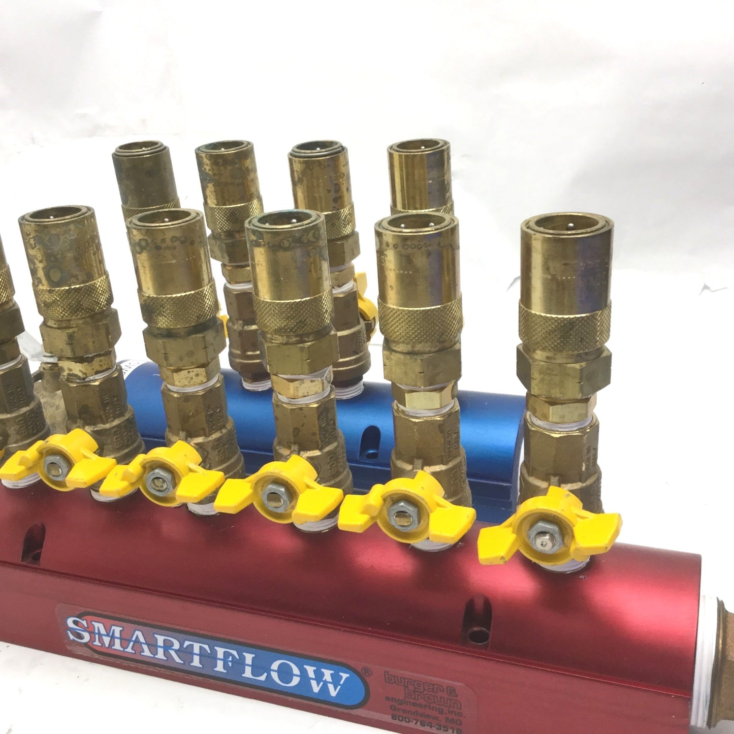 Used Burger & Brown Smartflow Hot & Cold 1-1/2" Aluminum Manifolds, 1/2" Ports