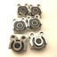 Used Lot of 6 Return Rollers, Roller Diameter: 7/8", 2 Bolt, Aluminum: 1.25"x1.125"