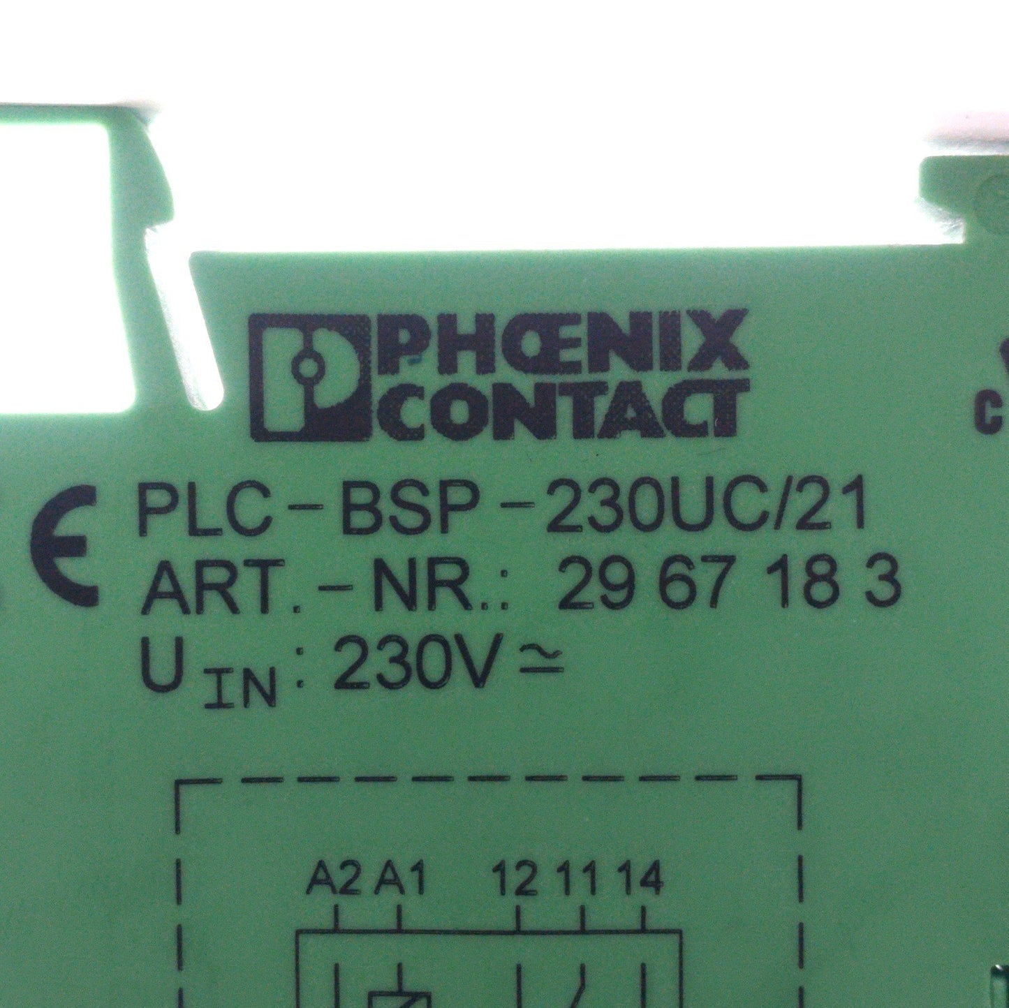 Used Lot of 2 Phoenix Contact PLC-RSP-230UC/21 Relay & Socket SPDT 60VDC Coil 230V 6A