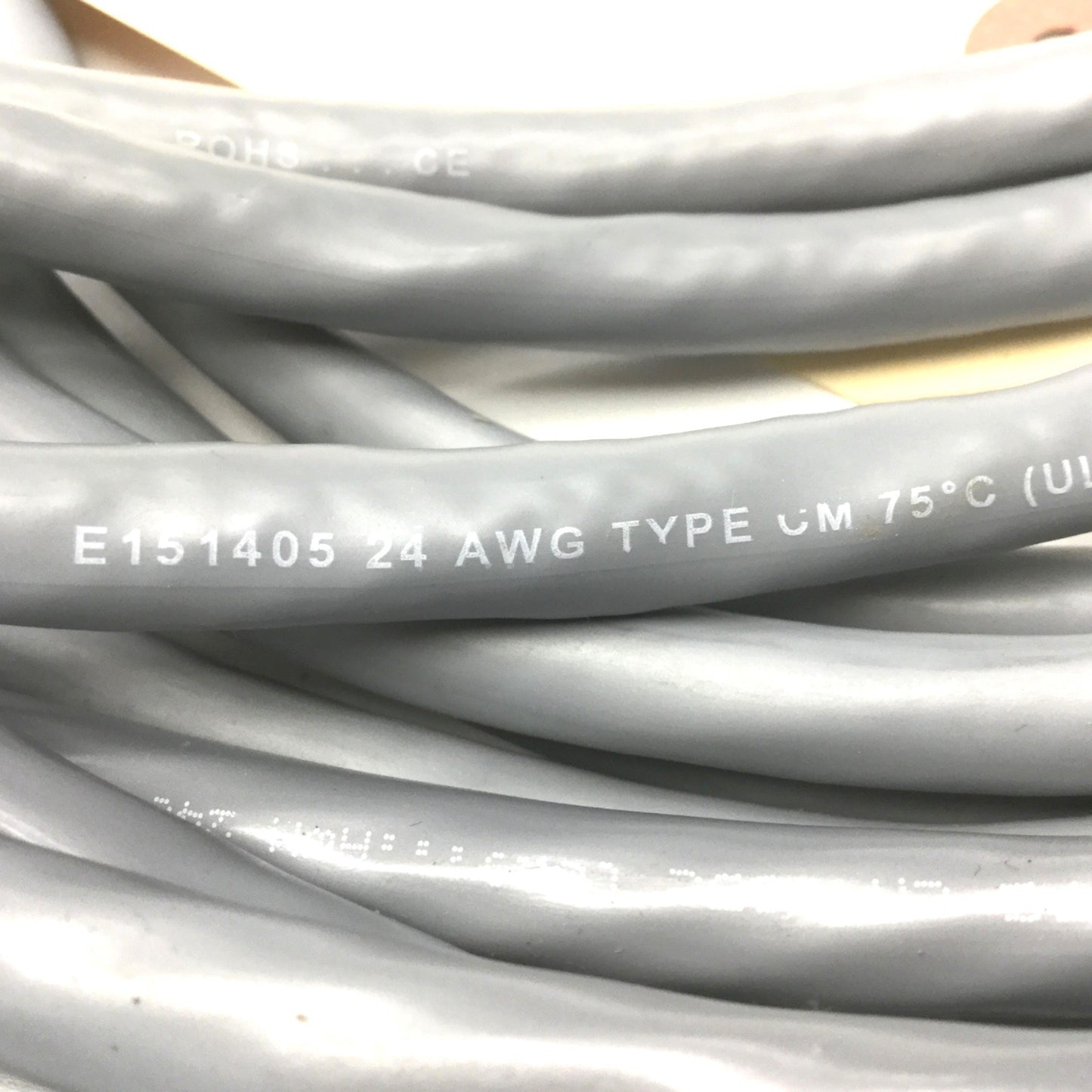 Used Lot of 3 E151405 Low Voltage Computer Cables, Length: 8', 21' & 20', ~49' Total