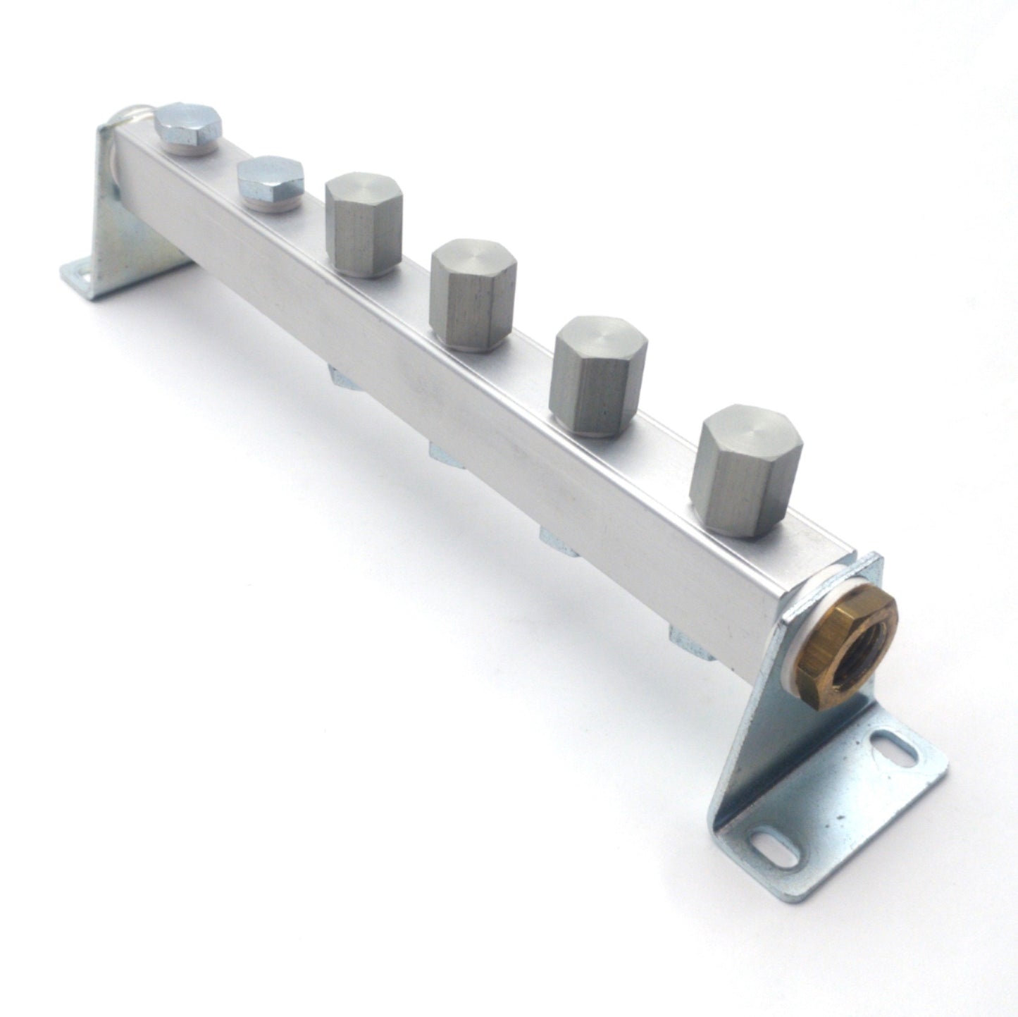 Used Festo PAL-1/8-6 Classic Manifold Strip, 6x 1/8G 1/4G Input, 9 7/8" Long