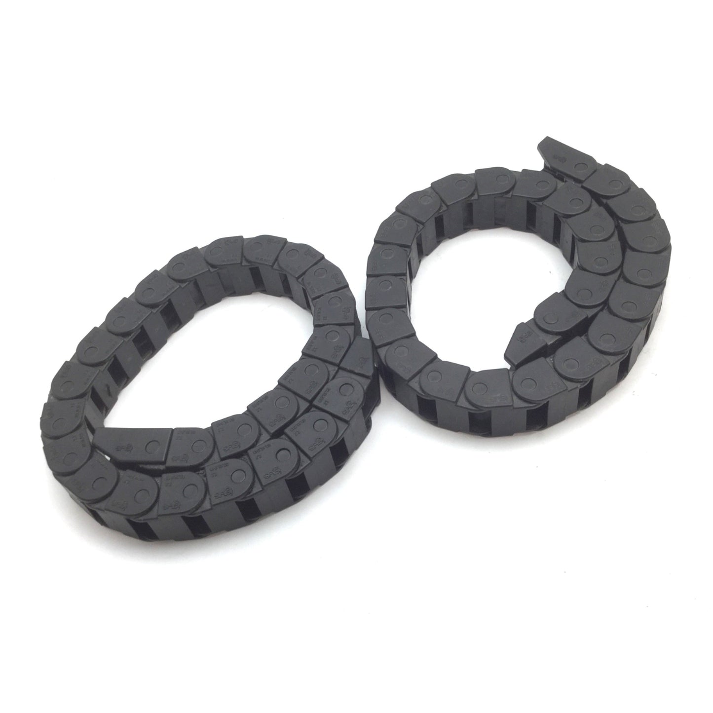 Used Lot of 2 Igus 08.16.048 Energy Chain, Length: 19", Inside Dimensions: 0.6"x0.6"