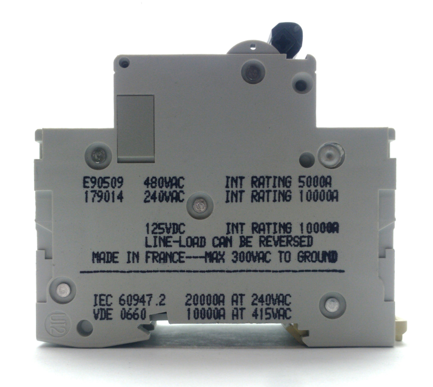 Used Merlin Gerin 17444 Circuit Breaker, 2-Pole Multi 9 C60N 5A Type-C, 480VAC/125VDC