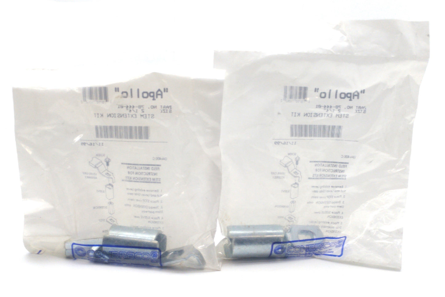 New Lot of 2 Conbraco 78-444-01 Apollo Stem Extension Kit, 2 1/4" Size