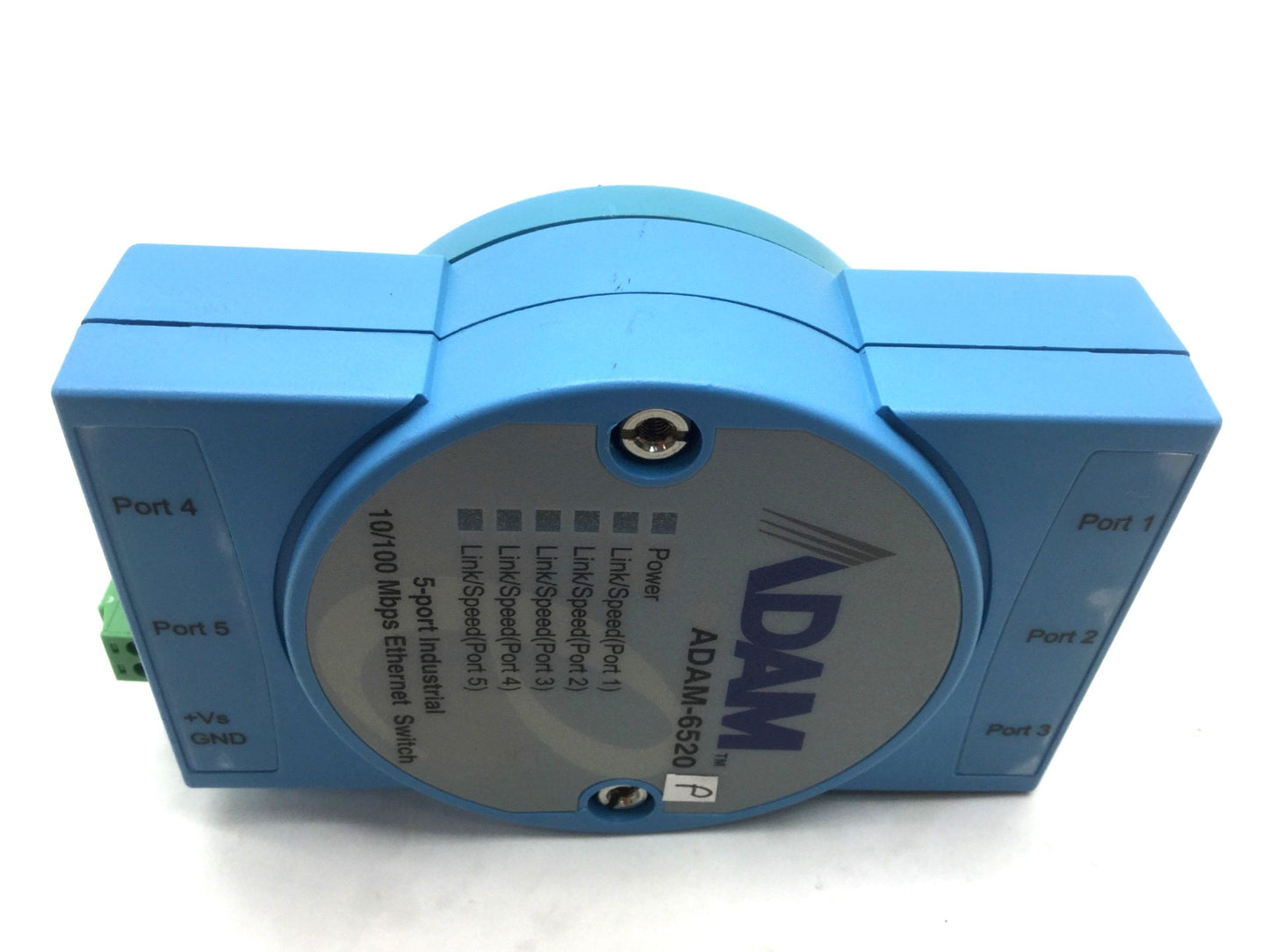 Used Advantech ADAM-6520 5-Port Industrial Ethernet Switch 10/100Mbps RJ-45 10-30VDC