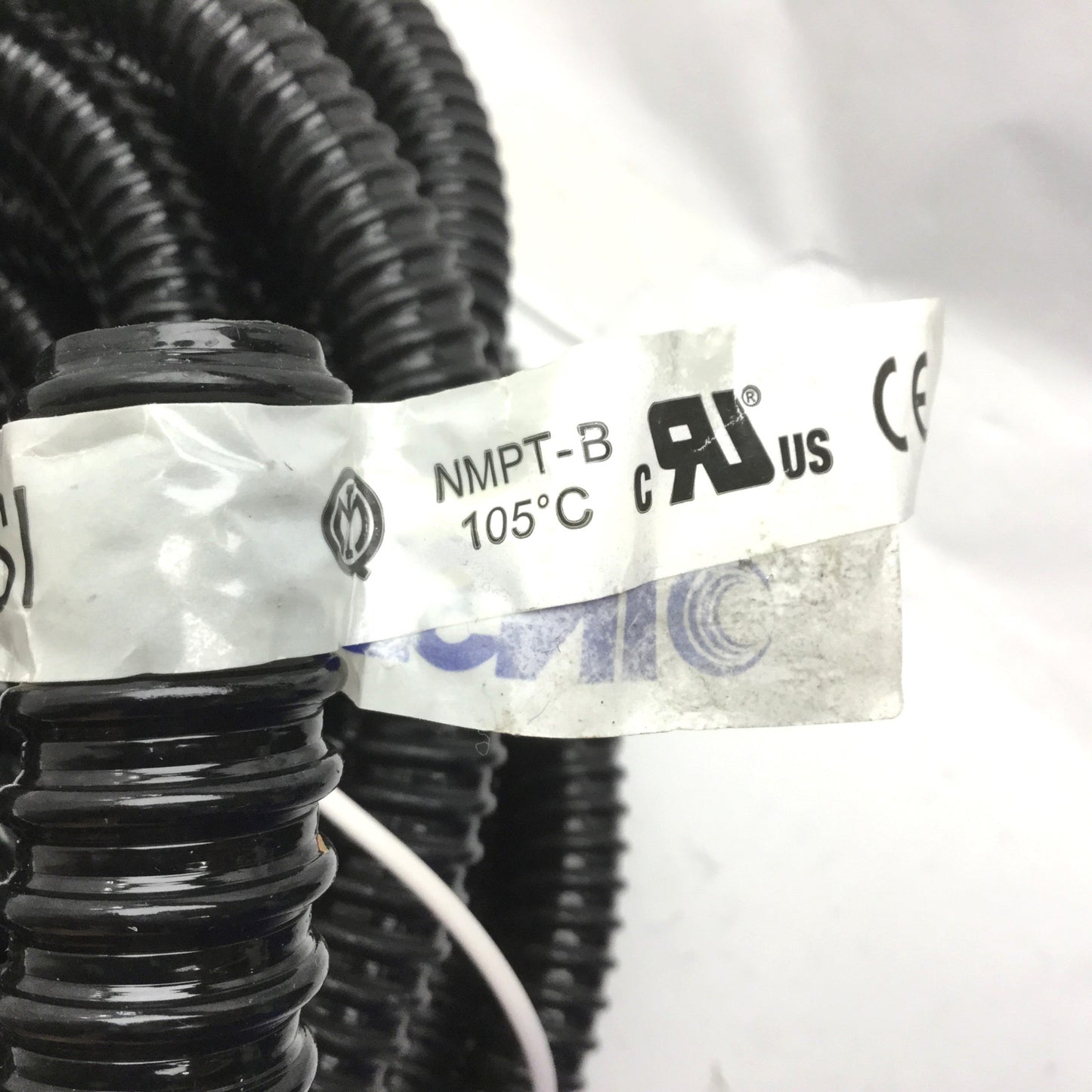 Used Inset PVC NMPT-B Non-Metallic Flexible Tubing, ID: 3/4", OD: 1", Length: 72'