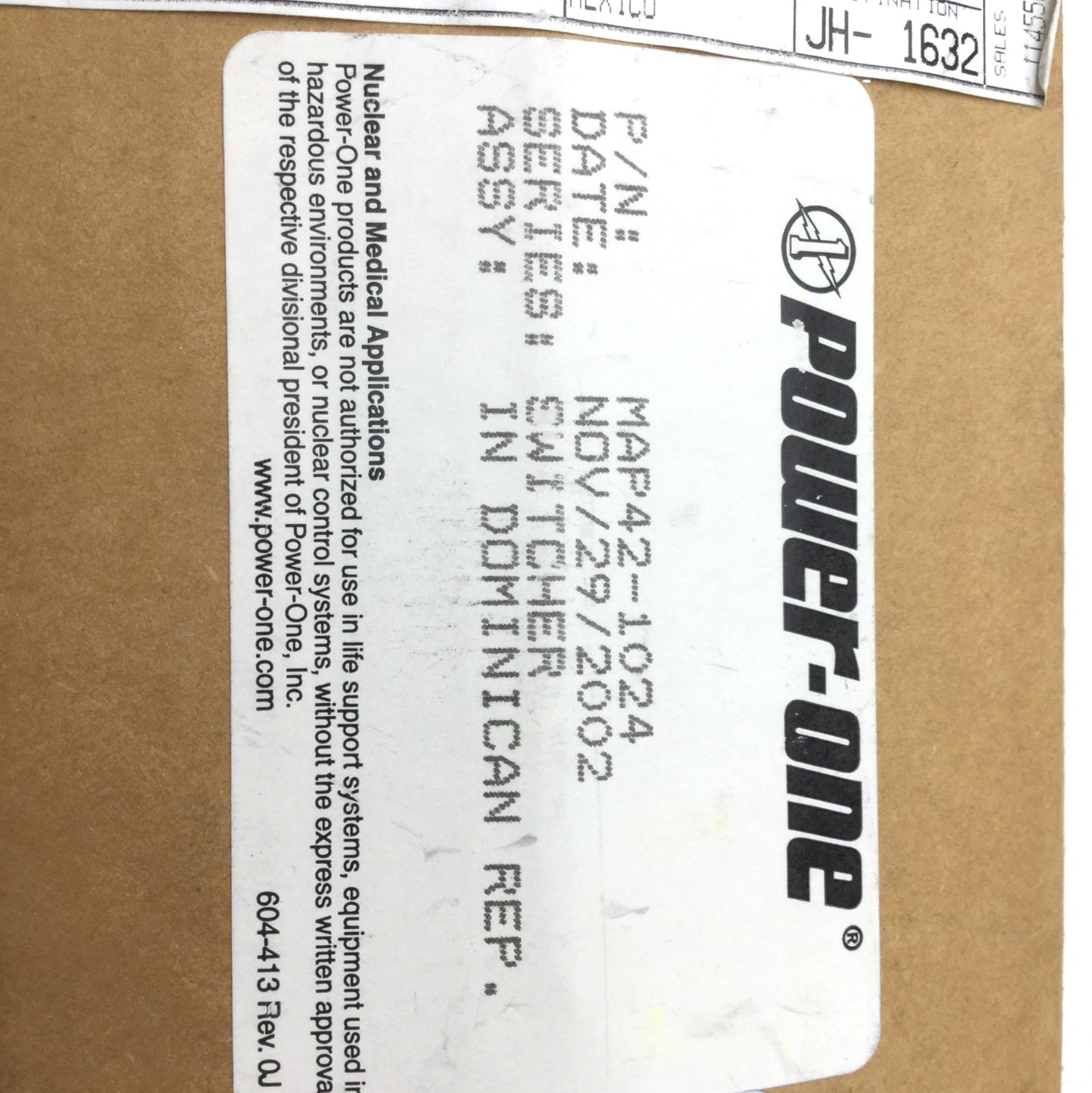 New – Open box Power One MAP42-1014 Switching Power Supply 100-120VAC/200-240VAC, 1.3/0.75A