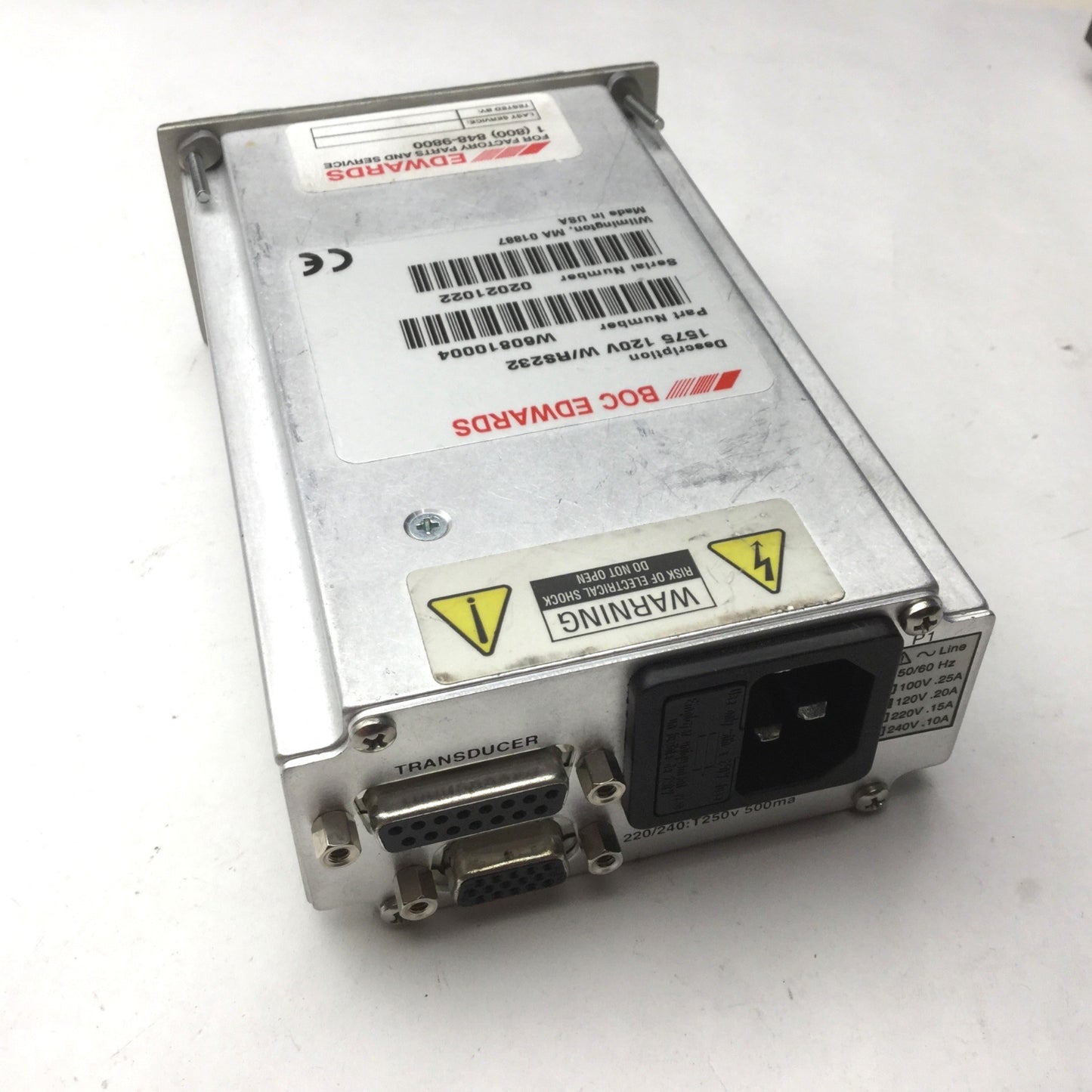 Used BOC Edwards W60810004 1575 120V W/RS232 Model 1575 Interface, 120V, See Pictures