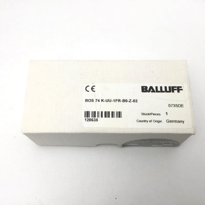 New Balluff Bos 74 K-UU-1FR-B0-Z-02 Fiber Optic Amplifier 10-30VDC IP66 2.2mm Fiber