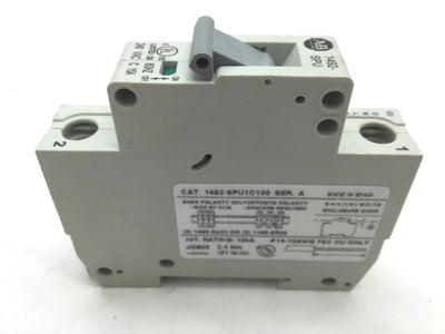 Used AB Allen Bradley 1492-SPU1C150 Circuit Breakers 15A, 1-Pole, 240VAC