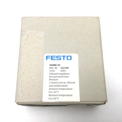 New Festo VADMI-95 Vacuum Generator, Operating Pressure: 2-8bar Max Vacuum: 85%