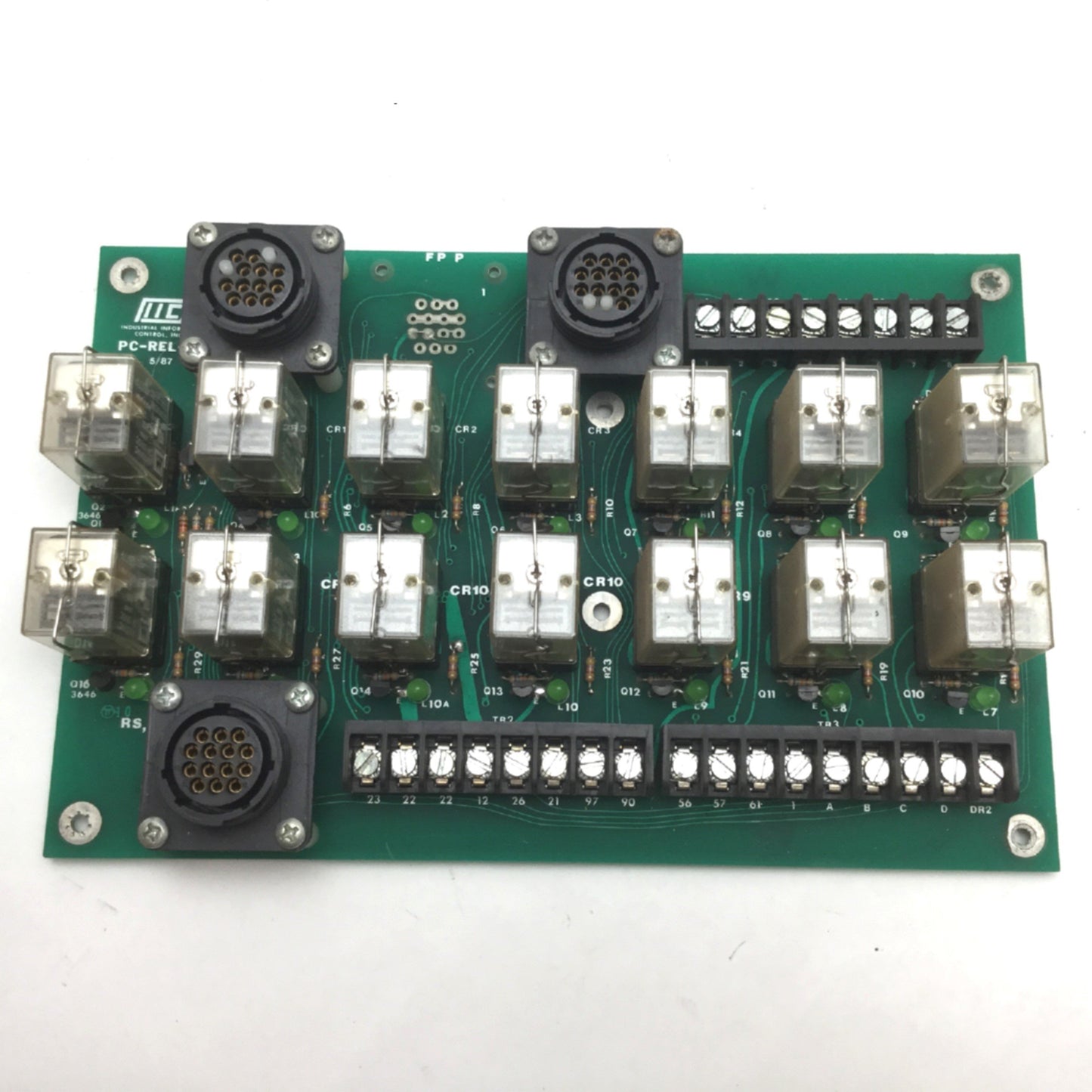 Used Industrial Information Control PC-REL-1B Relay Board, 14x Relay Modules