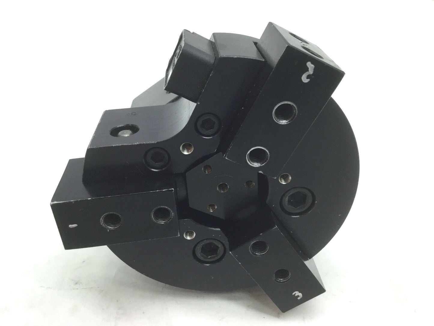 Used PHD 8634-01-4001 Pneumatic Gripper 3 Jaw Bore: 38mm Sensor Ready
