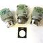 Used Lot of 3 Idec ABW Pushbuttons, 2x TW-C10 N/O Contacts, Momentary, Missing Covers