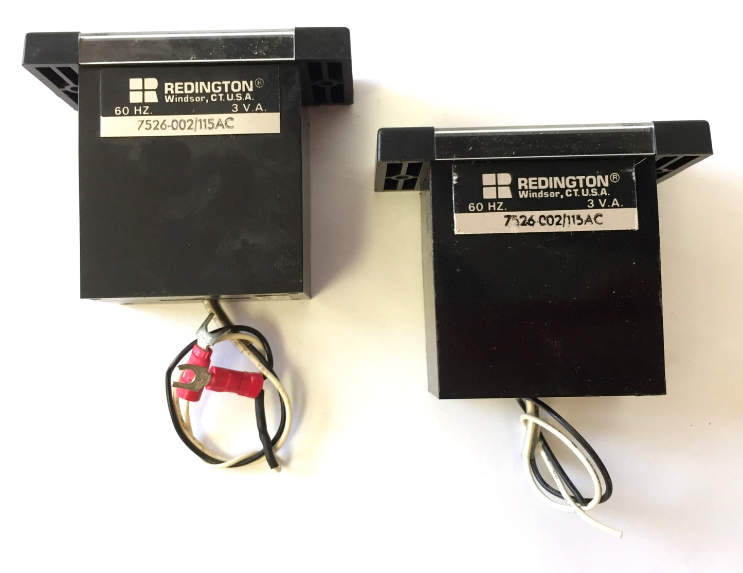 Used Lot of 2 Redington 7526-002 Hour Meter Counters, 6 Digits, 115VAC 60Hz