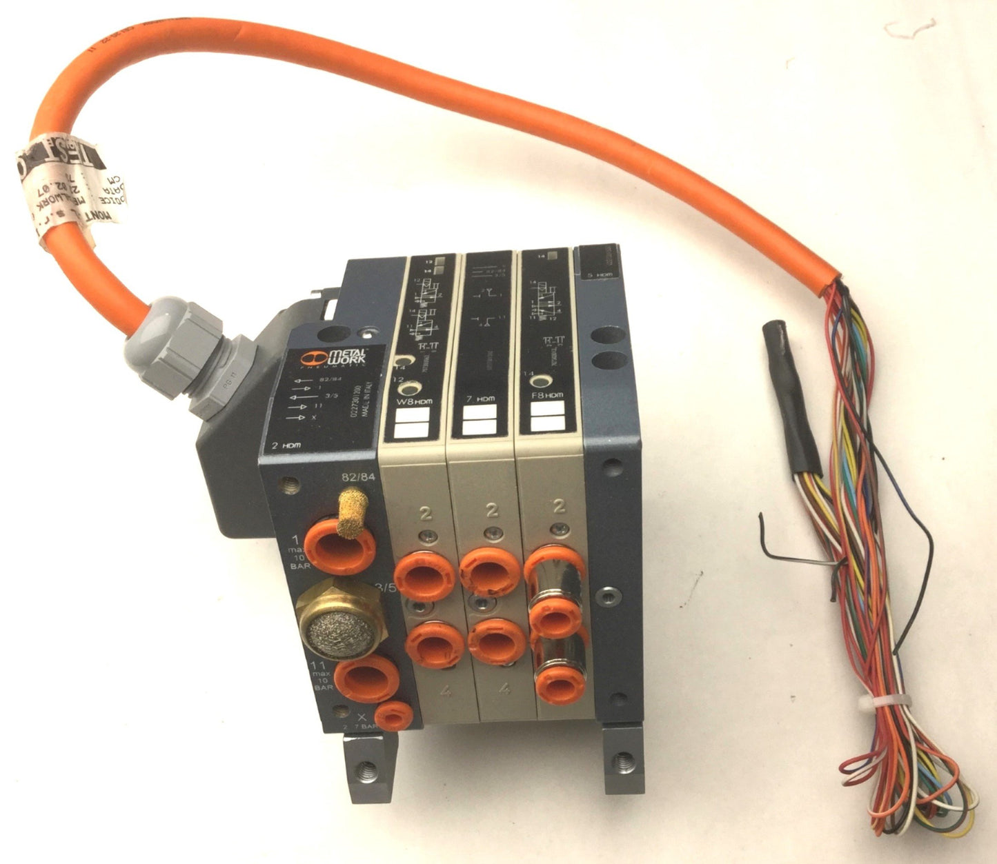Used Metal Works Solenoid Valve Bank, 2x HDM, W8 HDM, 7 HDM, F8 HDM & 5 HDM