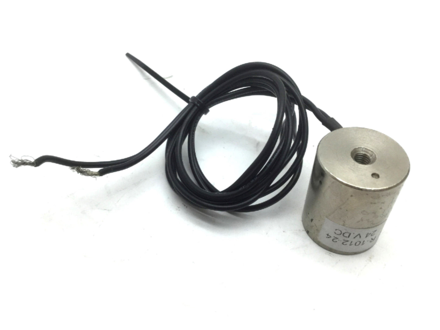 Used Magnetech R-1012-24 DC Round Lifting Electric Magnet 24VDC 32 lbs D: 1"