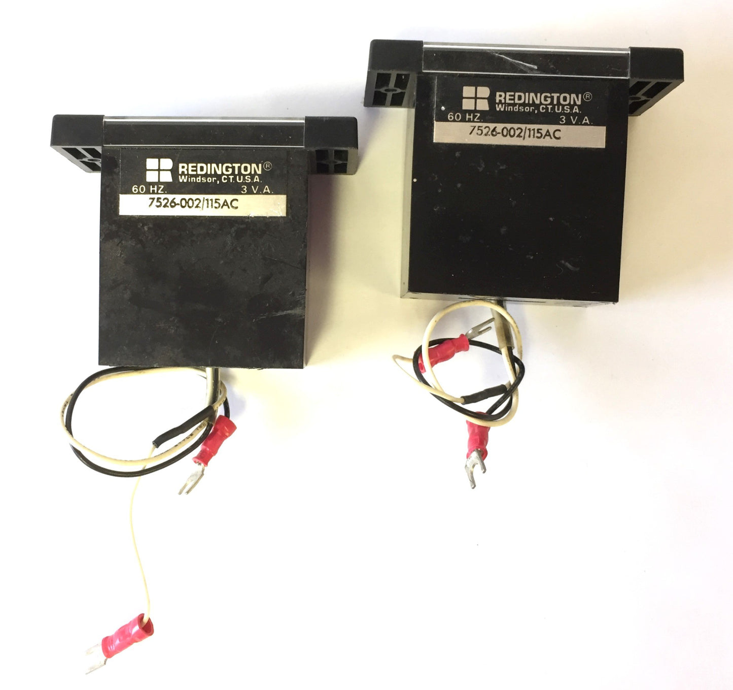 Used Lot of 2 Redington 7526-002 Hour Meter Counters, 6 Digits, 115VAC 60Hz *Damage*
