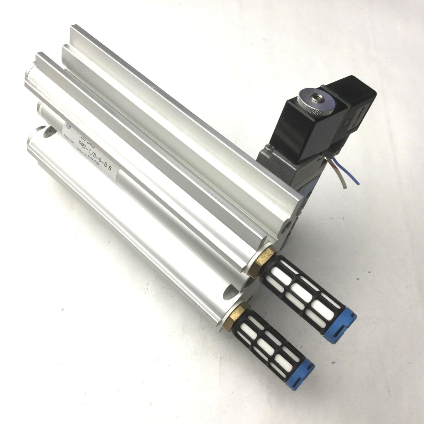 Used Festo PRS-1/8-6-BB Block With MFH-5-1/8-B-19758 Solenoid Valve, Ports: G1/8