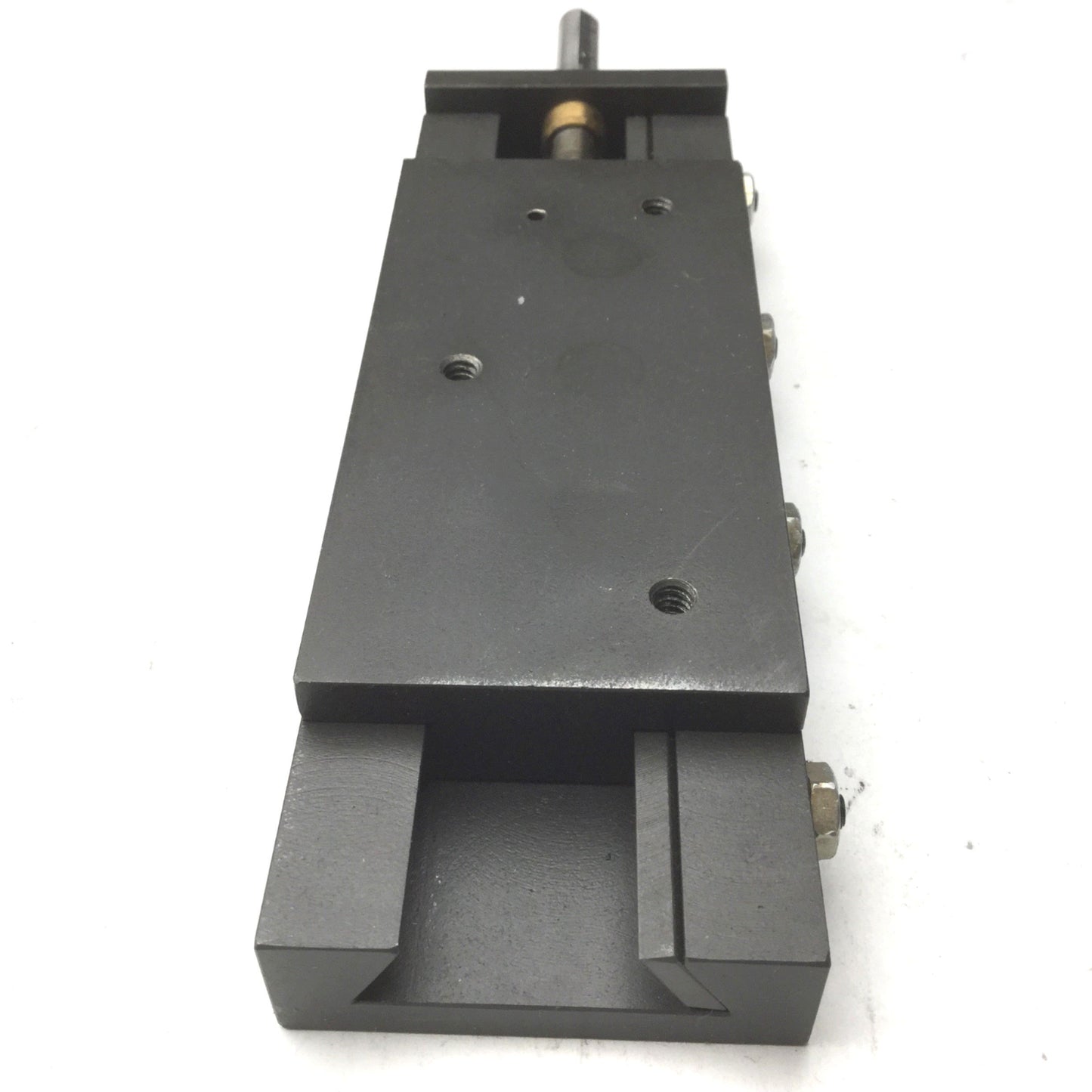 Used Precision Dovetail Linear Positioner 4"x 2" Stage, 2.25" Travel, Ø5/16" Shaft