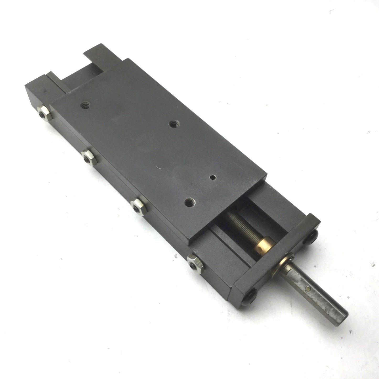 Used Precision Dovetail Linear Positioner 4"x 2" Stage, 2.25" Travel, Ø5/16" Shaft