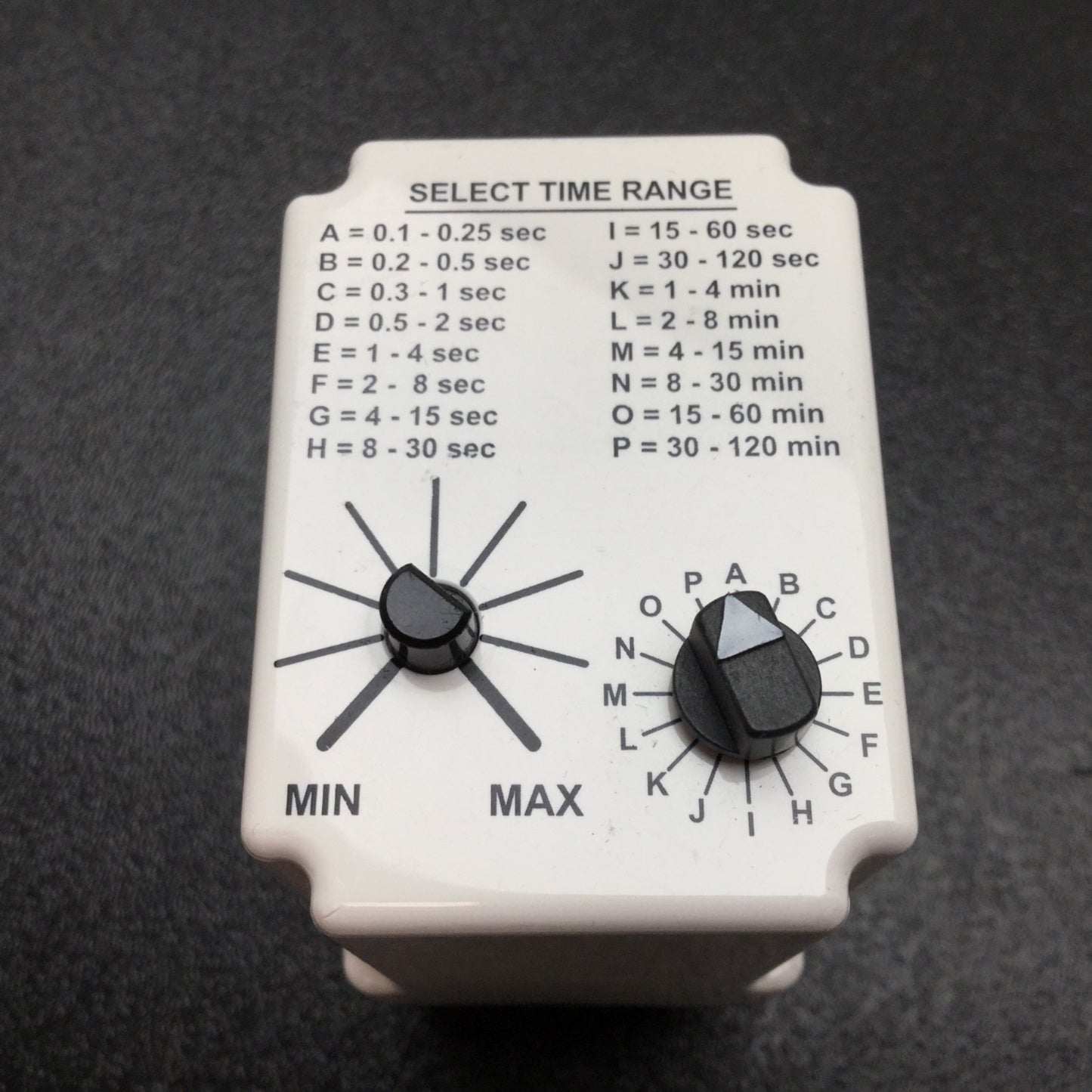 Used Macromatic TR-60522 Time Delay Relay, 0.1sec to 2hrs, In: 120VAC/DC, W/ Socket