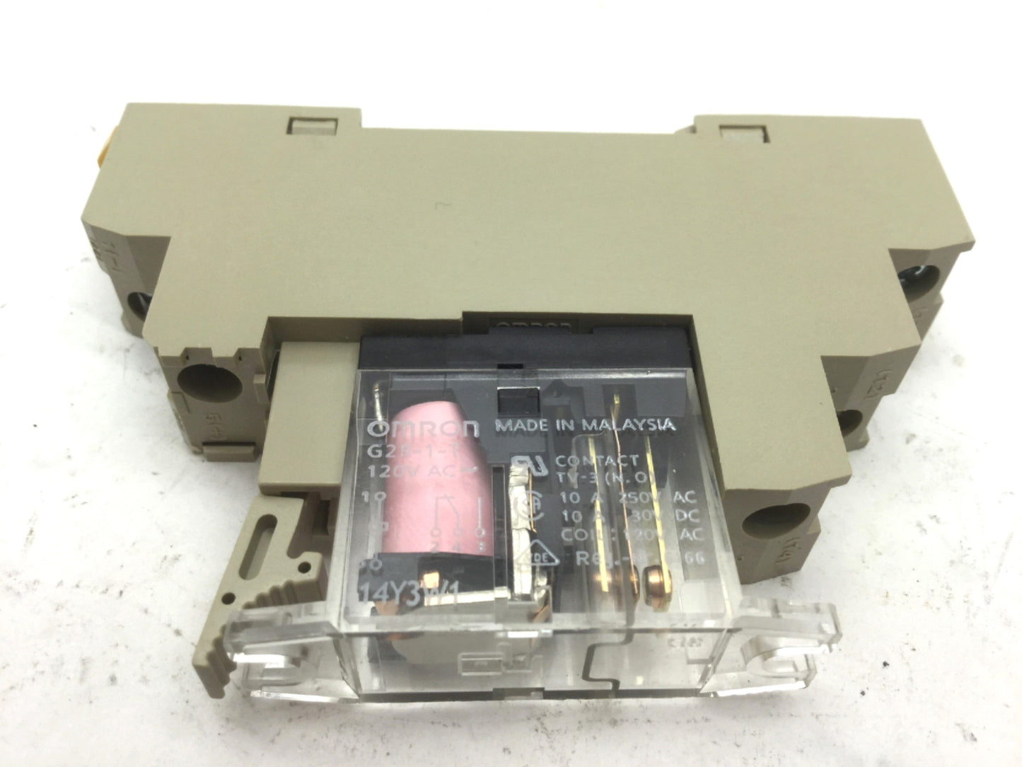 Used Omron 14Y3W1 G2R-1-T Relay 120VAC Single Pole Double Throw 10A 250VAC 30VDC