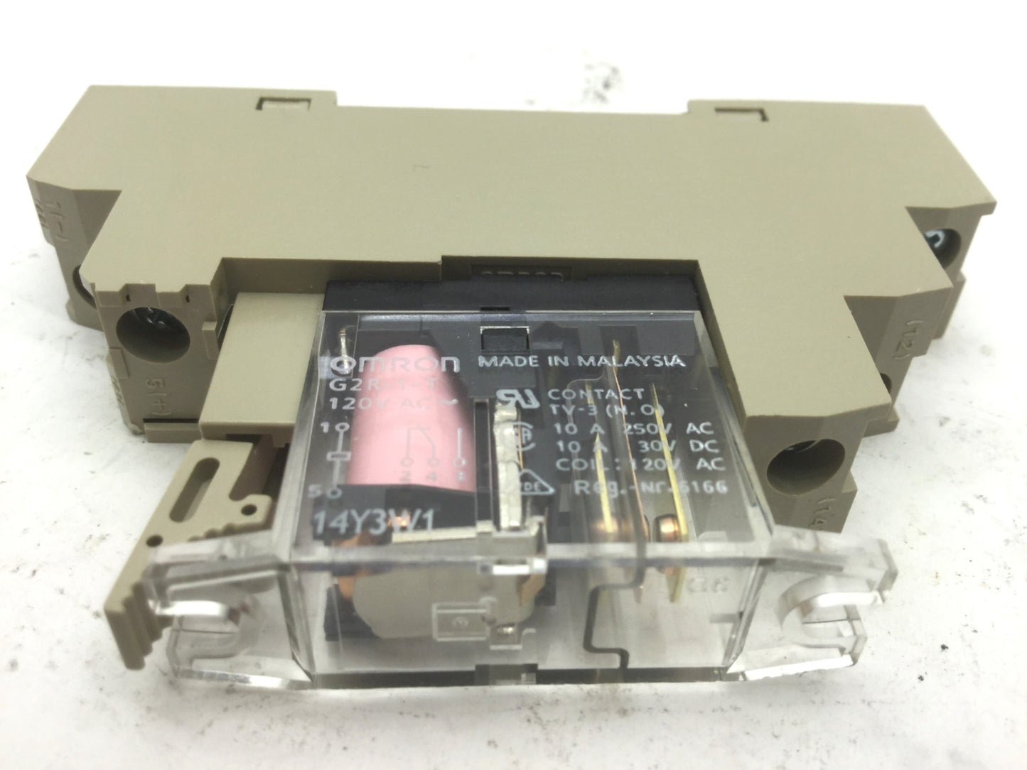 Used Omron 14Y3W1 G2R-1-T Relay 120VAC Single Pole Double Throw 10A 250VAC 30VDC