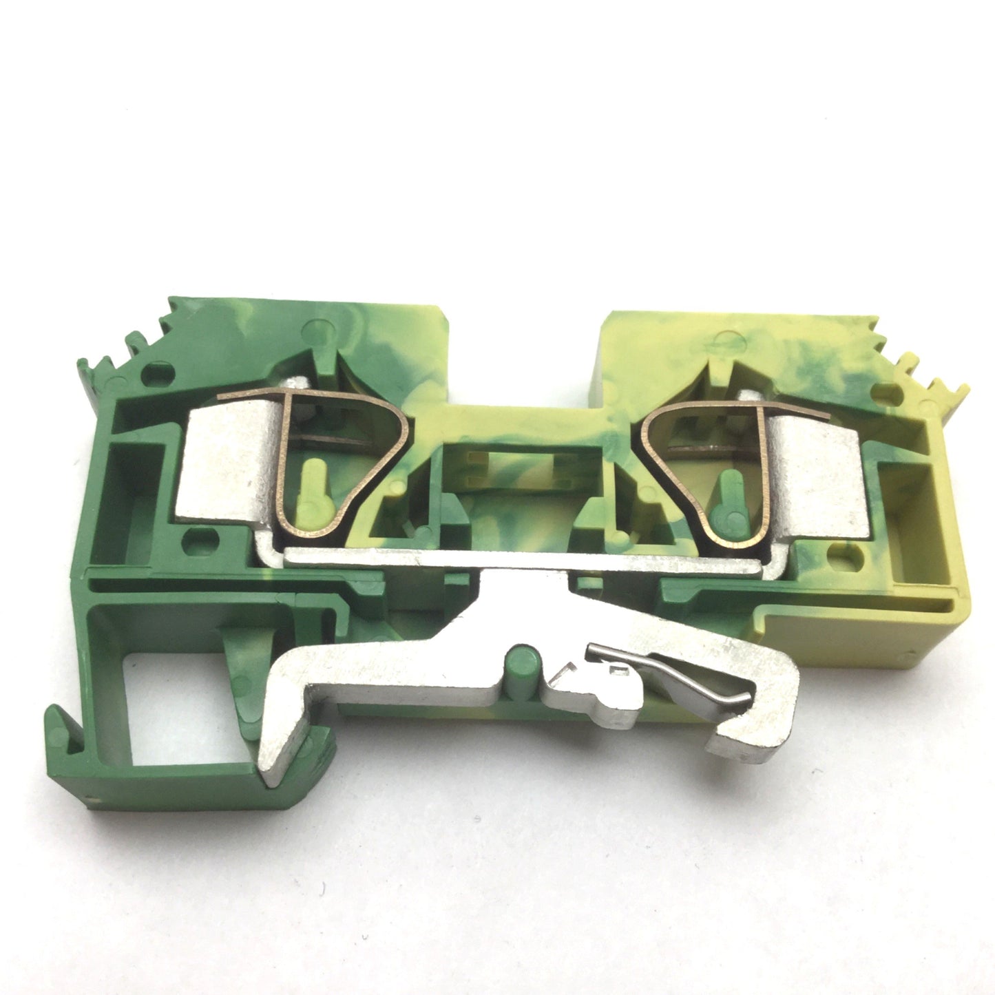 Used Lot of 13 Wago 283 Cage Clamp Terminal Block, 800V, 10x Gray 3x Green/Yellow