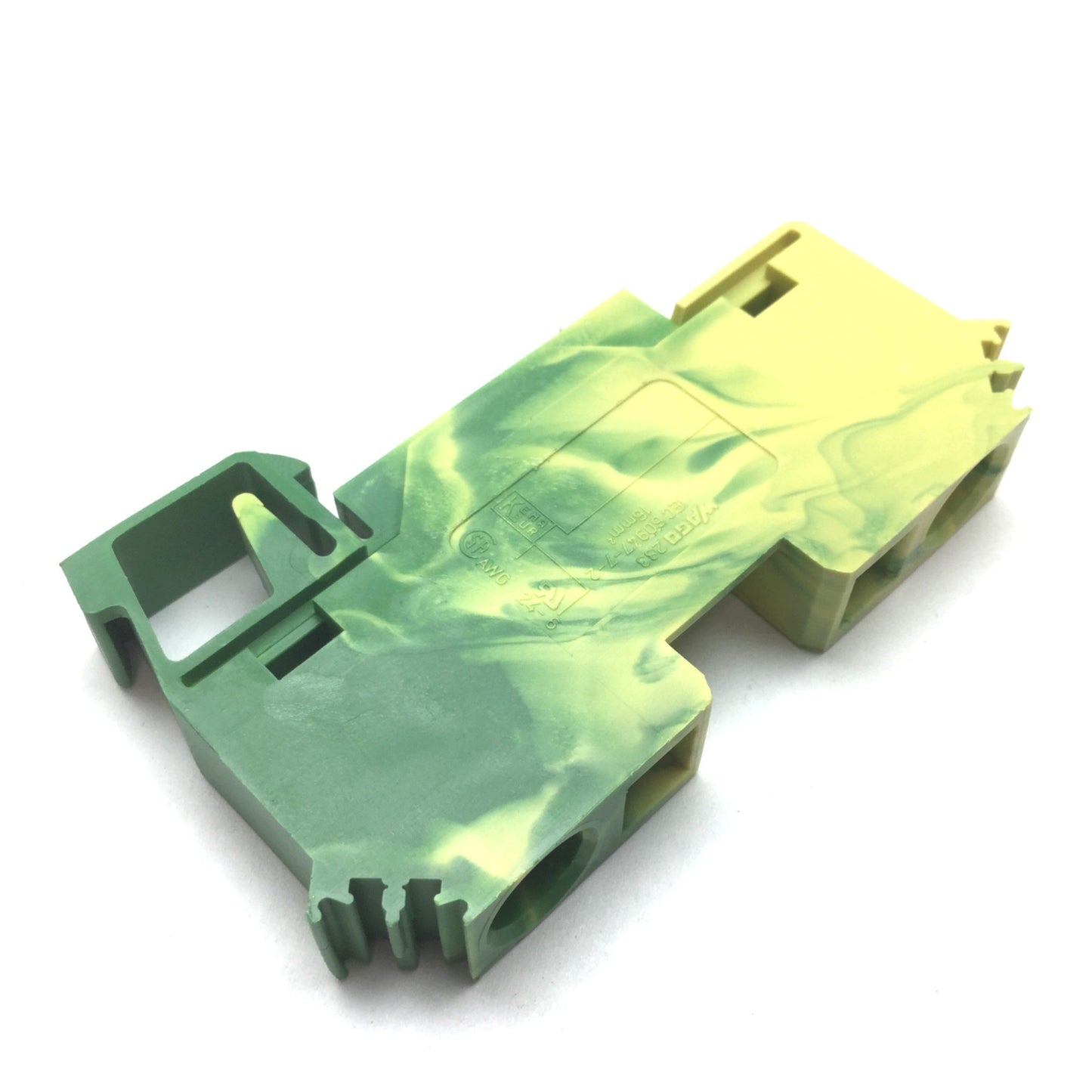 Used Lot of 13 Wago 283 Cage Clamp Terminal Block, 800V, 10x Gray 3x Green/Yellow