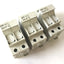 Used Lot of 3 ETI VLC10 Fuse Holders, 2-Pole, 600VAC 3W Max, 10 x 38, DIN Rail Mount