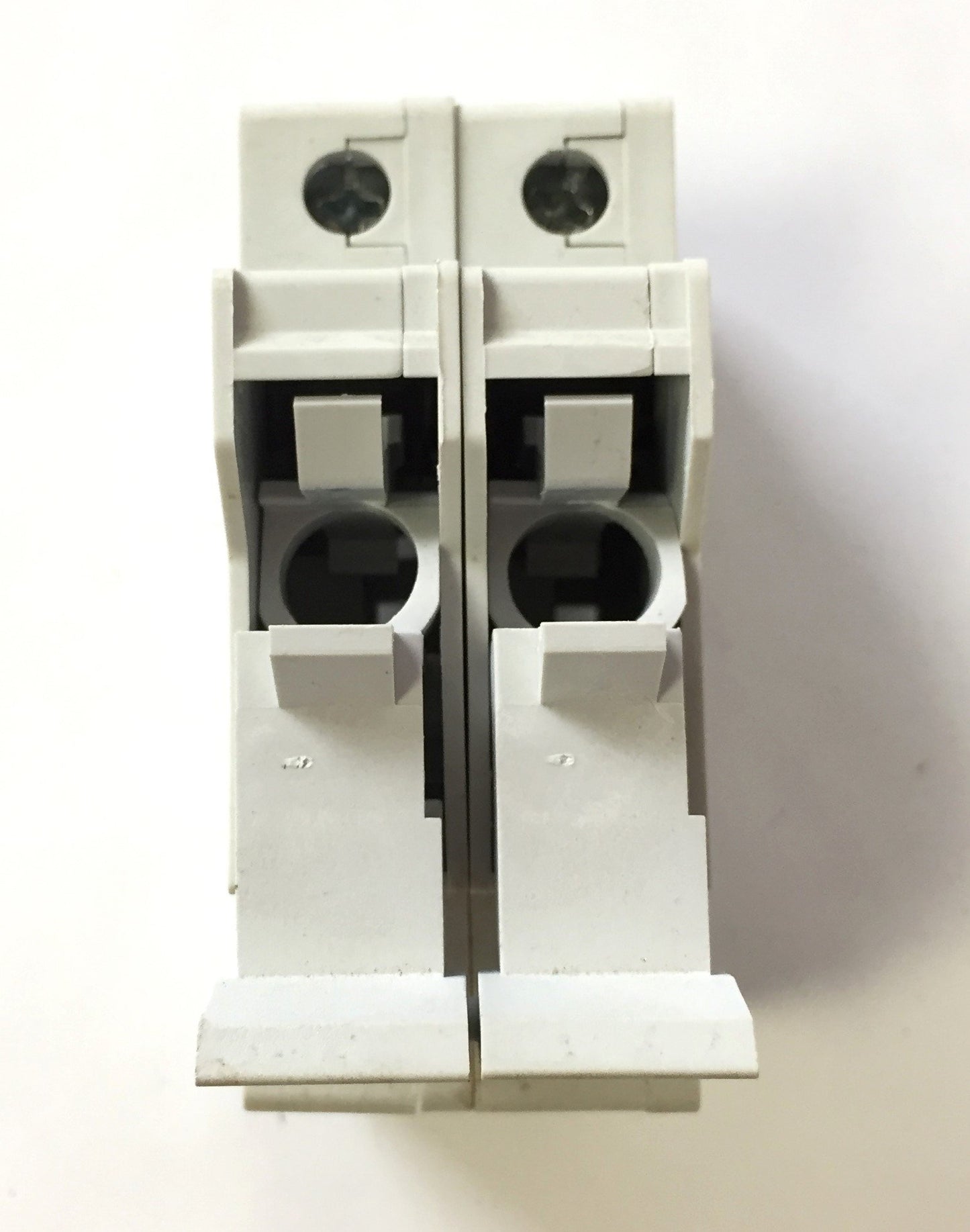 Used Lot of 3 ETI VLC10 Fuse Holders, 2-Pole, 600VAC 3W Max, 10 x 38, DIN Rail Mount