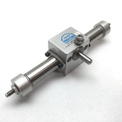 Used Bimba PT-006180-A1B1 Pneu-Turn Rotary Actuator, 180°, Bore: 9/16", Shaft: 1/4"
