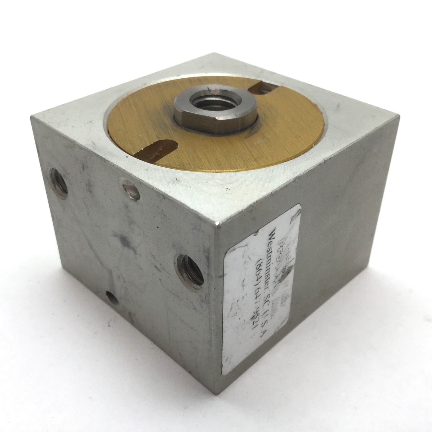 Used Compact 158X12 Pneumatic Cylinder, Bore: 1.625", Stroke: 0.5", Ports: 1/8" NPT