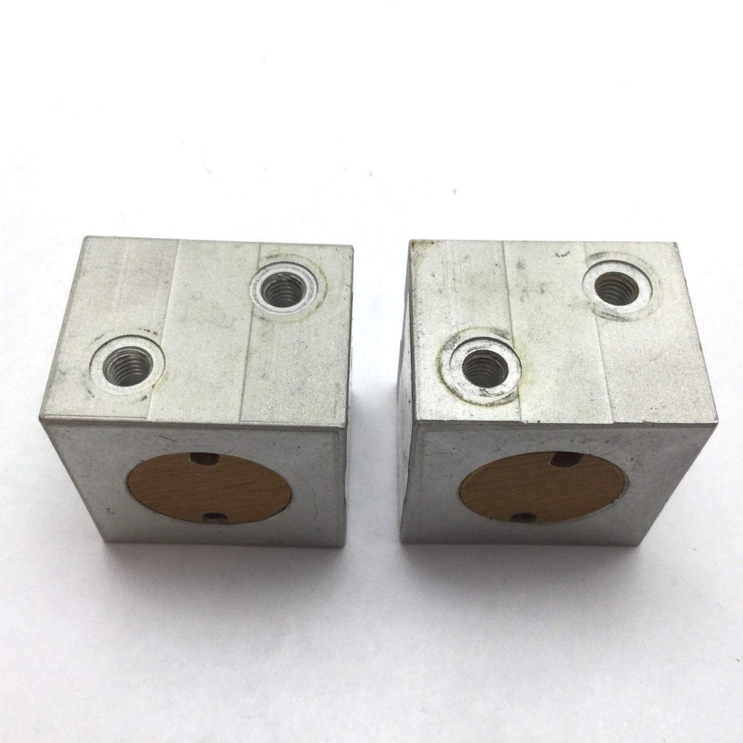 Used Lot of 2 Compact 34X14 Pneumatic Cylinder, Bore 0.75", Stroke 0.25", Ports 10-32