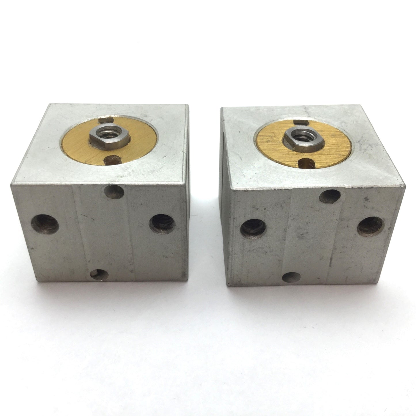 Used Lot of 2 Compact 34X14 Pneumatic Cylinder, Bore 0.75", Stroke 0.25", Ports 10-32